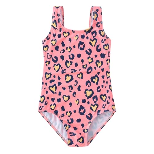 Image of Toddler Swimsuit Girl One Piece Rash Guard Tankini Bathing Suit Little Girls Sleeveless Quick Dry Swimwear 4-8 Years