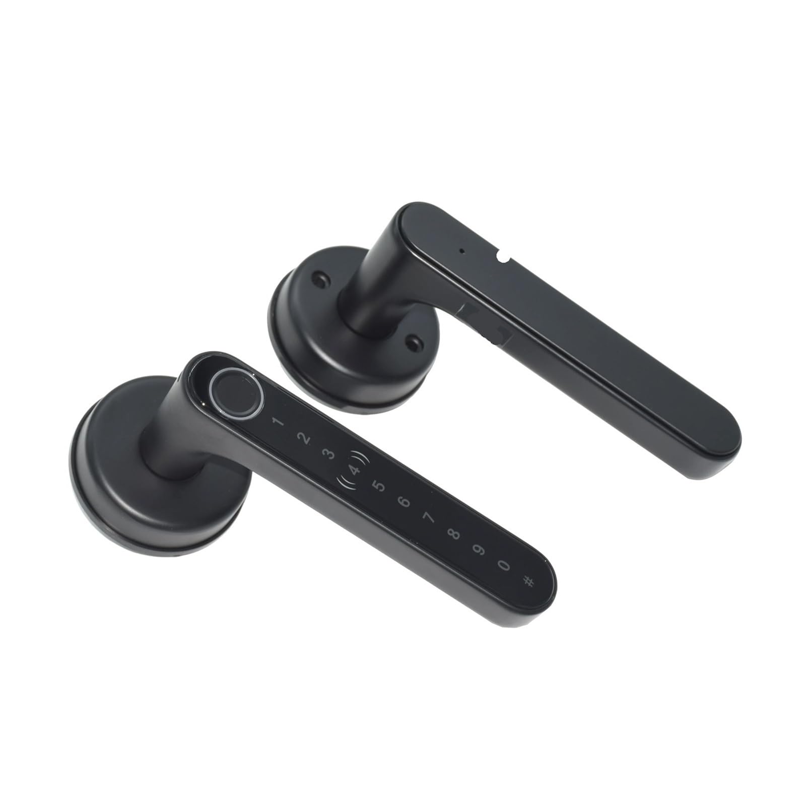 cerradura de puerta inteligente, Cerradura De Pestillo De Un Solo Cerrojo Con Contraseña Y Huella Digital Intelinte Con Aplicación, Adecuada For Puertas Interiores De Madera Y Metal