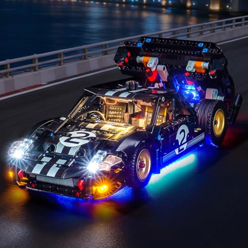 Brickshining LED Lighting Compatible with LEGO Technic 1966 Ford GT40 MKII Race Car 42223 - JUST Lights,Light Kit Compatible with LEGO Technic 42223,NOT Included The Mode