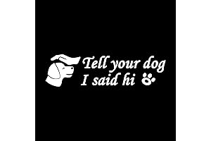 Tell Your Dog I Said Hi Car Decal | Cute Meme Car Bumper Sticker