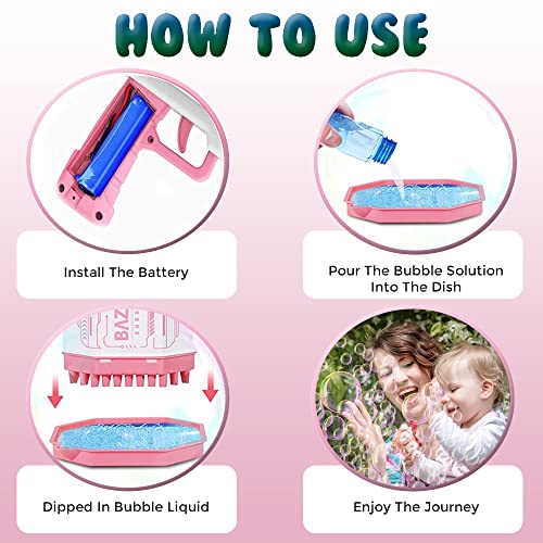 A & H 69 Holes Bubble Machine Gun - Bazooka Bubble Machine Gun For Wedding, Indoor, Outdoor Birthday & Party - 15000+ Colorful Bubbles Per Minute - Bazooka Bubble Gun Blaster For Adults & Kids #TOP2