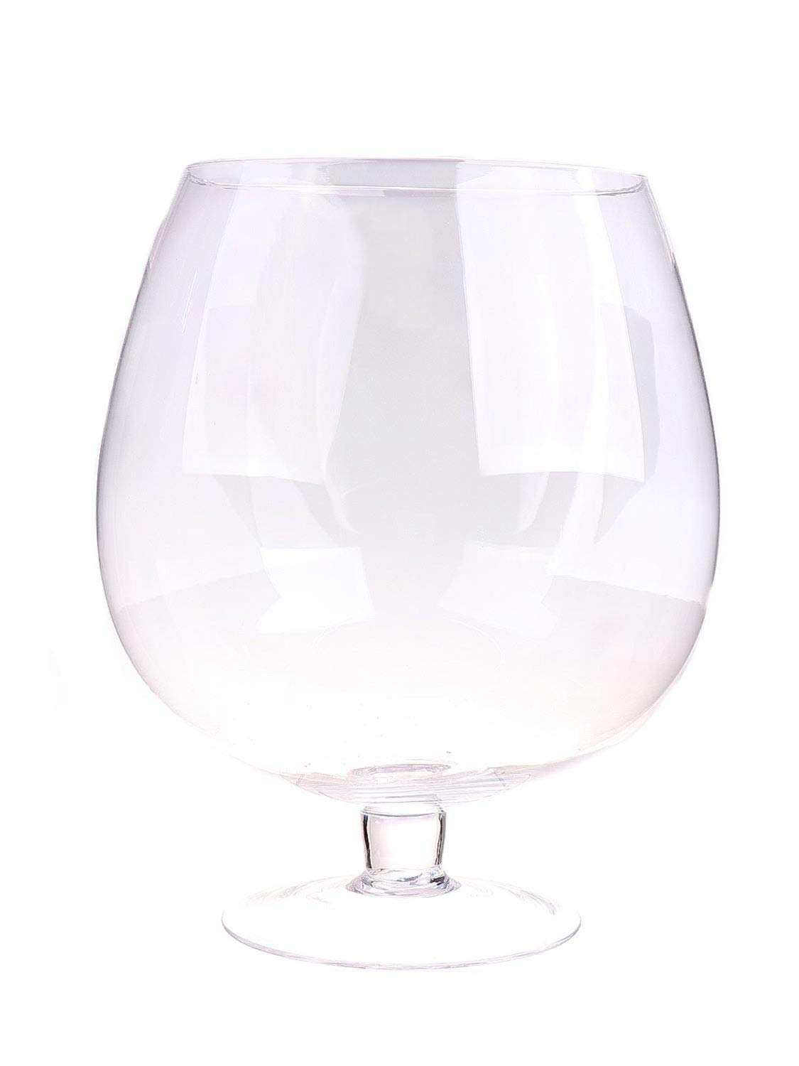 INNA-Glas Grande Bicchiere da Cognac Liam, Trasparente, 38cm, Ø23cm/Ø31cm - Vaso di Vetro - Bicchiere Decorativo