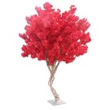 KIBONCY Alberi di Fiori di ciliegio Artificiali Splendidi faketree Fatti Fatti Fatti Fatti Fatti per L'Ufficio per Interni o Un Matrimonio di Festa all'aperto 1mx0.8m