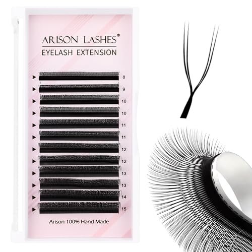 Arison Lashes UU Extension Premade Fans, 0.07-C-8-15mix