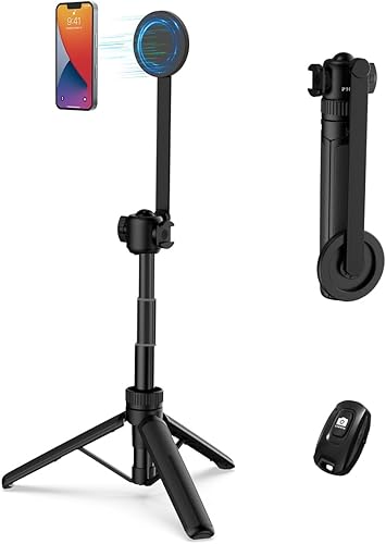 PHOPIK Soporte de trípode para teléfono trípode para selfie trípode extensible para teléfono y trípode para teléfono celular para iPhone y teléfono