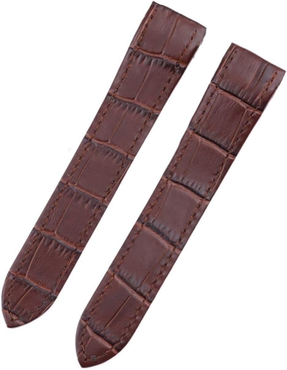 yingyingjia 20/23mm Soft Texture Leather Watchband Fit Compatible With Cartier Strap Compatible With Santos Watch Band Butterfly Buckle Bracelet Accessories