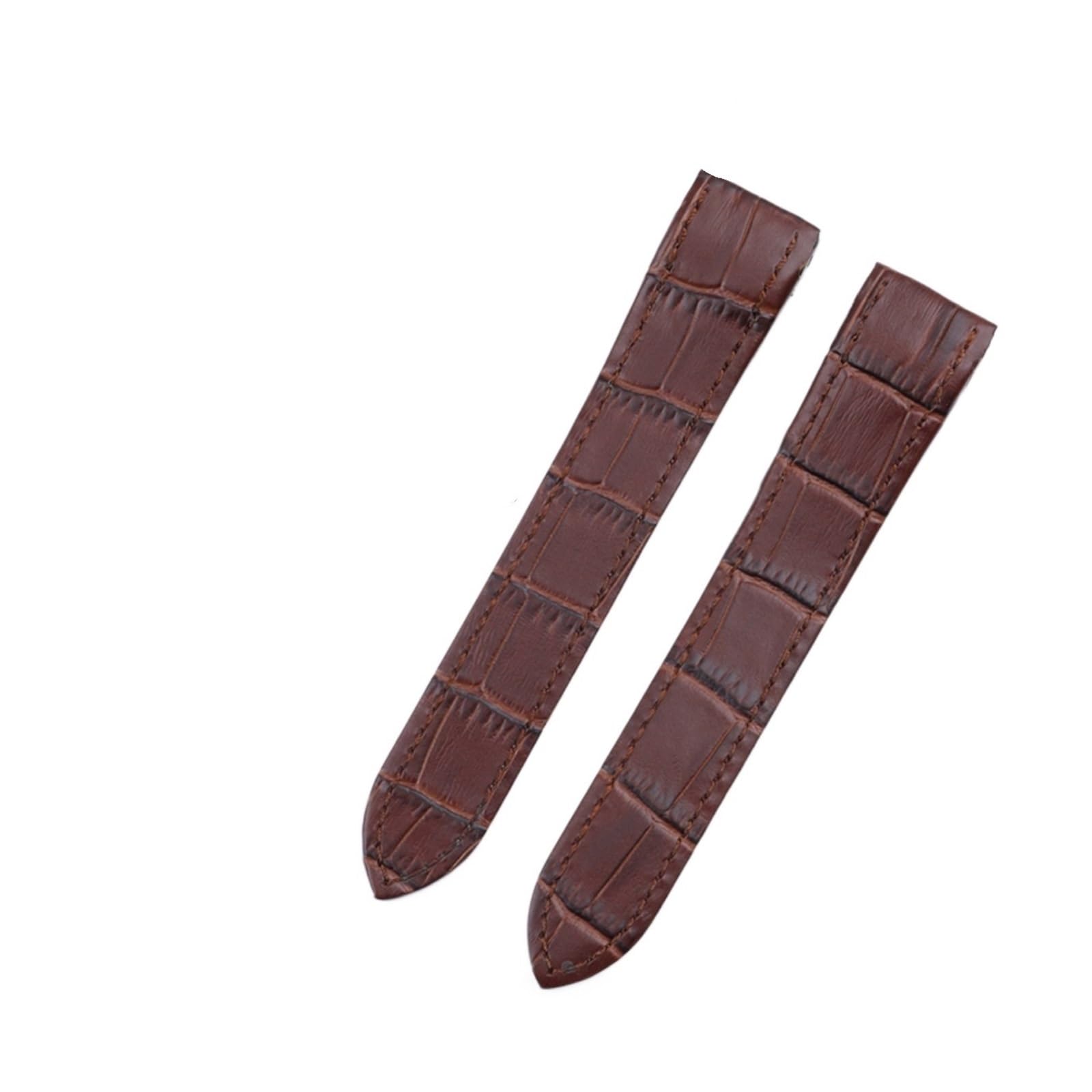 MENGKEG Bracelet De Montre En Cuir À Texture Douce De 20/23 Mm Compatible Avec Les Accessoires De Bracelet À Boucle Papillon Santos Watch Band