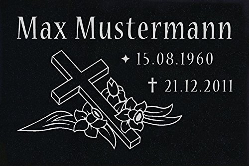 Grabstein Nachruf Gedenkstein Jagd 01 Gravur Mit Inschrift + Motiv 35 X