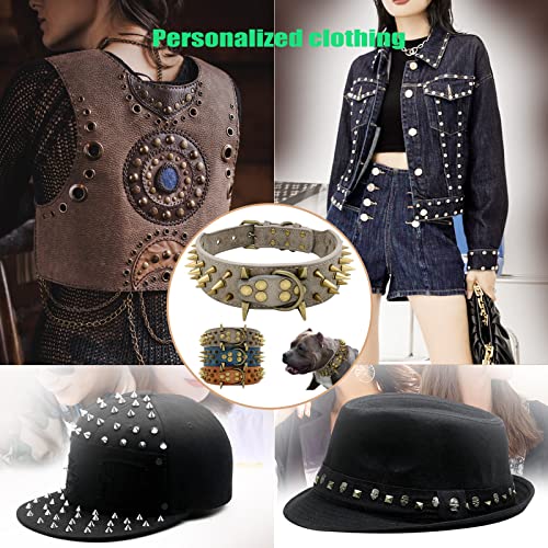 Leather Rivets, 340 Sets Leather Rivet Kit, 10 Rivet Styles, Brass Rivets For Leather And Fabric, Double Cap Rivets, With A Full Set Of Setting Tools #TOP4