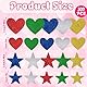 Glitzer Sticker Kinder, 300 Stück Aufkleber Kinder, Stern und Herz Sticker Set, Glitzersticker, Schaumstoff Moosgummi Aufkleber Selbstklebend für Schultüte Basteln Fertigkeit Dekoration