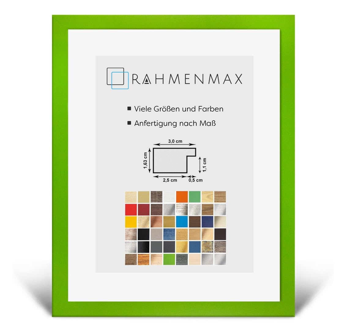 Morena MDF Rahmen für Bild 76x83cm Hellgrün mit Acrylglas | zum Aufhängen Hoch- und Querformat/Maßanfertigung möglich/Puzzle Rahmen/mit 1mm Antireflex Acrylglas