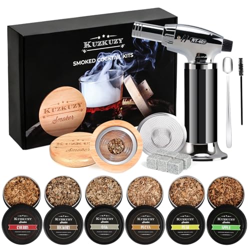 Comparison: Best Old Fashioned Smoker Kit 3 Cocktail Smoker Kit with Torch – 6 Flavors Wood Chips – Bourbon, Whiskey Smoker Infuser Kit, Old Fashioned Drink Smoker Kit, Birthday Bourbon Whiskey Gifts for Men, Dad, Husband (Without Butane)