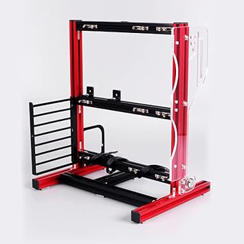 Open Air PC Frame Test Bench,ITX/MATX/ATX Motherboard Chassis,DIY Computer Motherboard Case Rack,Motherboard Chassis Set for Internet Cafes,Study Rooms,Offices Red