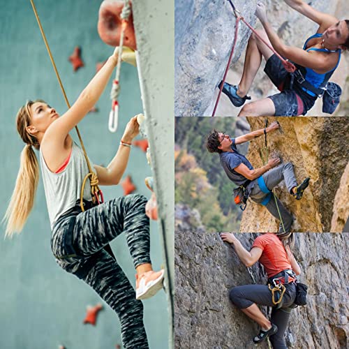 Foto von Kletterseil Outdoor Kletterseil 8 Mm Kletterseil Sicherheitsseil Survival Seil mit Karabiner Fluchtseil Nylon Kletterseil Fischerei Bergung Seil Rettungsfallschirmseil Nylon Seil mit 2 Karabinern 10m