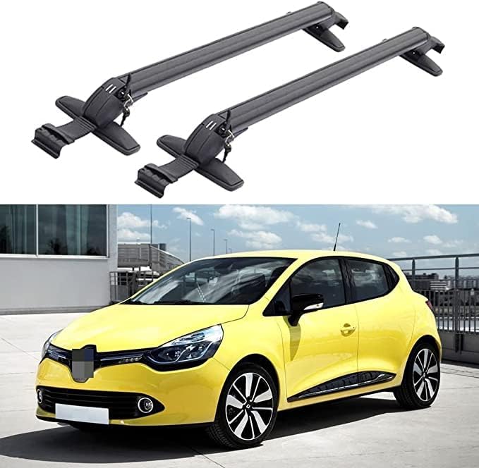 2PCS Aluminium Roof Rack Bars for Renault Clio 5 Door Hatchback 2013