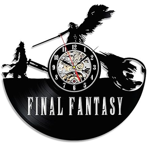 Final Fantasy Theme Black Vinyl Beautiful Wall Clock Cover