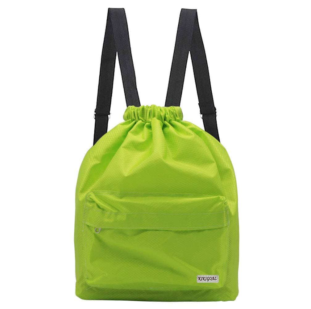 KIKIGOAL Dry Wet Separated Swimming Bag Portable Drawstring Backpack Waterproof Gym Sports Pool Beach Gear Bag