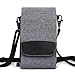 Produktbild KIWIFOTOS Doppelschichtige Handy-Reisetasche, Umhängetasche, Holster mit Schultergurt, multifunktional, für Smartphone, Powerbank, Karte Innenmaße: 160 x 84 x 15mm (6.3 x 3.3 x 0.6)