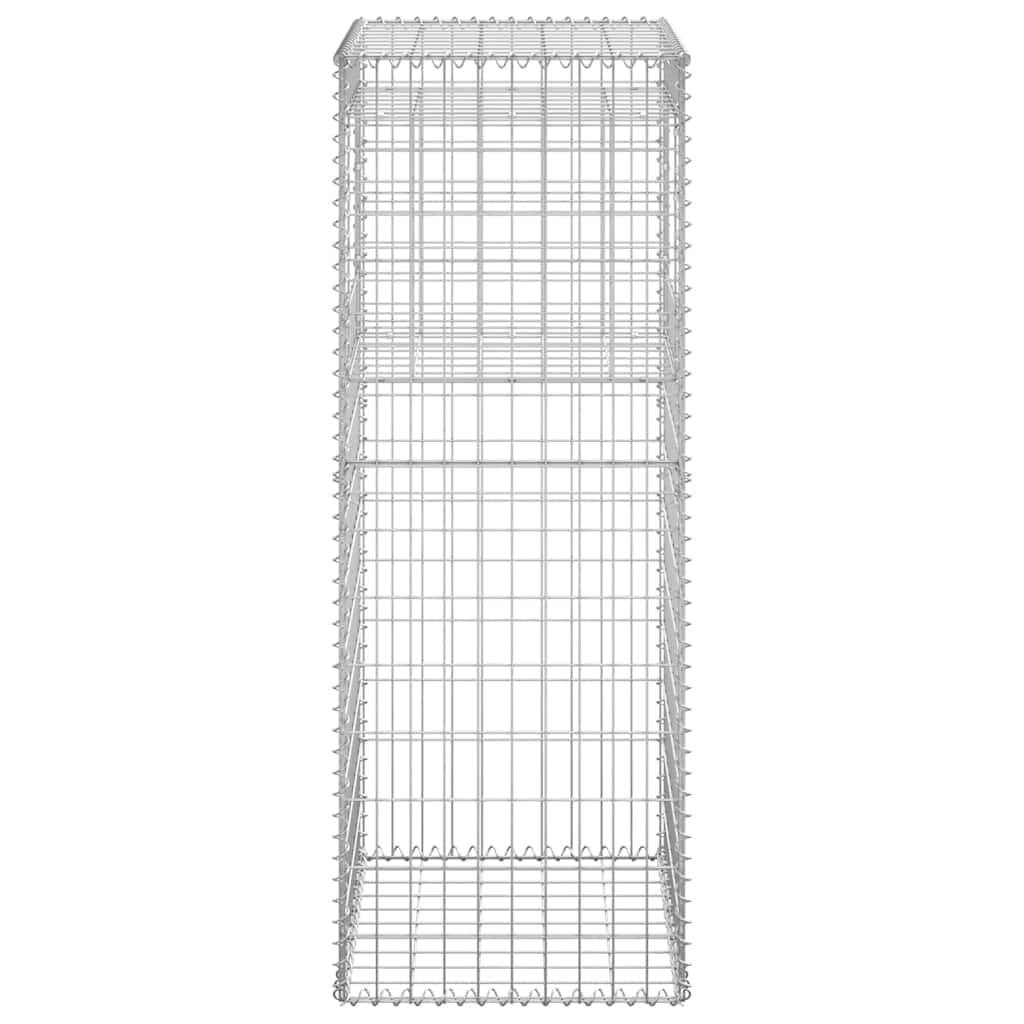 Cesta Poste de Gaviones de Hierro 50x50x140 cm para Jardín