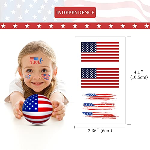 Fourth Of July Temporary Tattoos,Independence Day,4Th Of July,Patriotic Temporary Tattoos For Usa Party Favors Decoretions Accessories,American Flag Red White & Blue Design,Usa Stickers For Labor Day Memorial Day Party Supplies Set,American Flag Stars Peace Love & More #TOP5