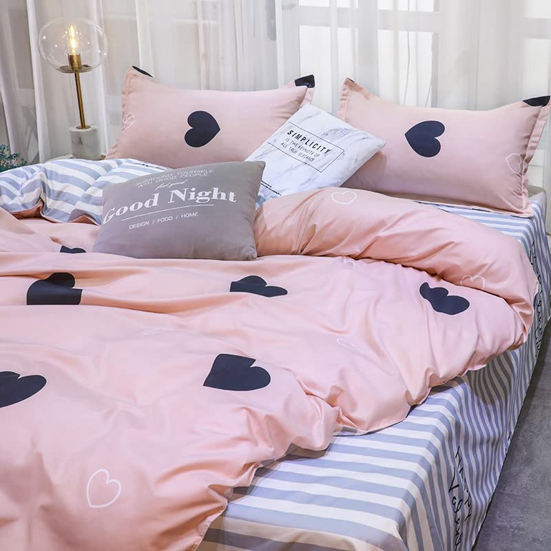 Satisomnia Set Copripiumino King Size Rosa/Grigio – Reversibile, Morbido Microfibra, 3 Pezzi (269x228 Cm + 2 Federe 50x66 Cm), Certificato OEKO-TEX