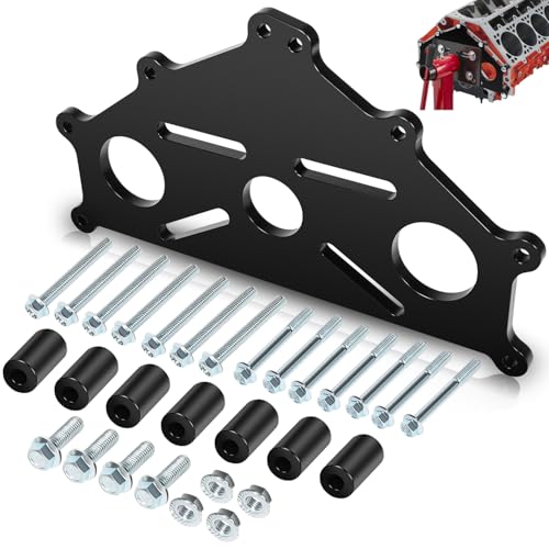 Billet Aluminum Engine Safe Stand Adapter Plate Engine Stand Plate For Chevy Small/Big Block and Duramax, SBC, BBC, LS, LT Series Engines Billet Aluminum Engine Safe Stand Adapter Plate Engine Stand Plate For Chevy Small/Big Block and Duramax, SBC, BBC, LS, LT Series Engines