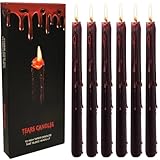 Topsics 6 PCAK Bleeding Taper Candles, 10 inch Tears Candle, Bleeding Candlesticks for Halloween, Horror Themed Candles