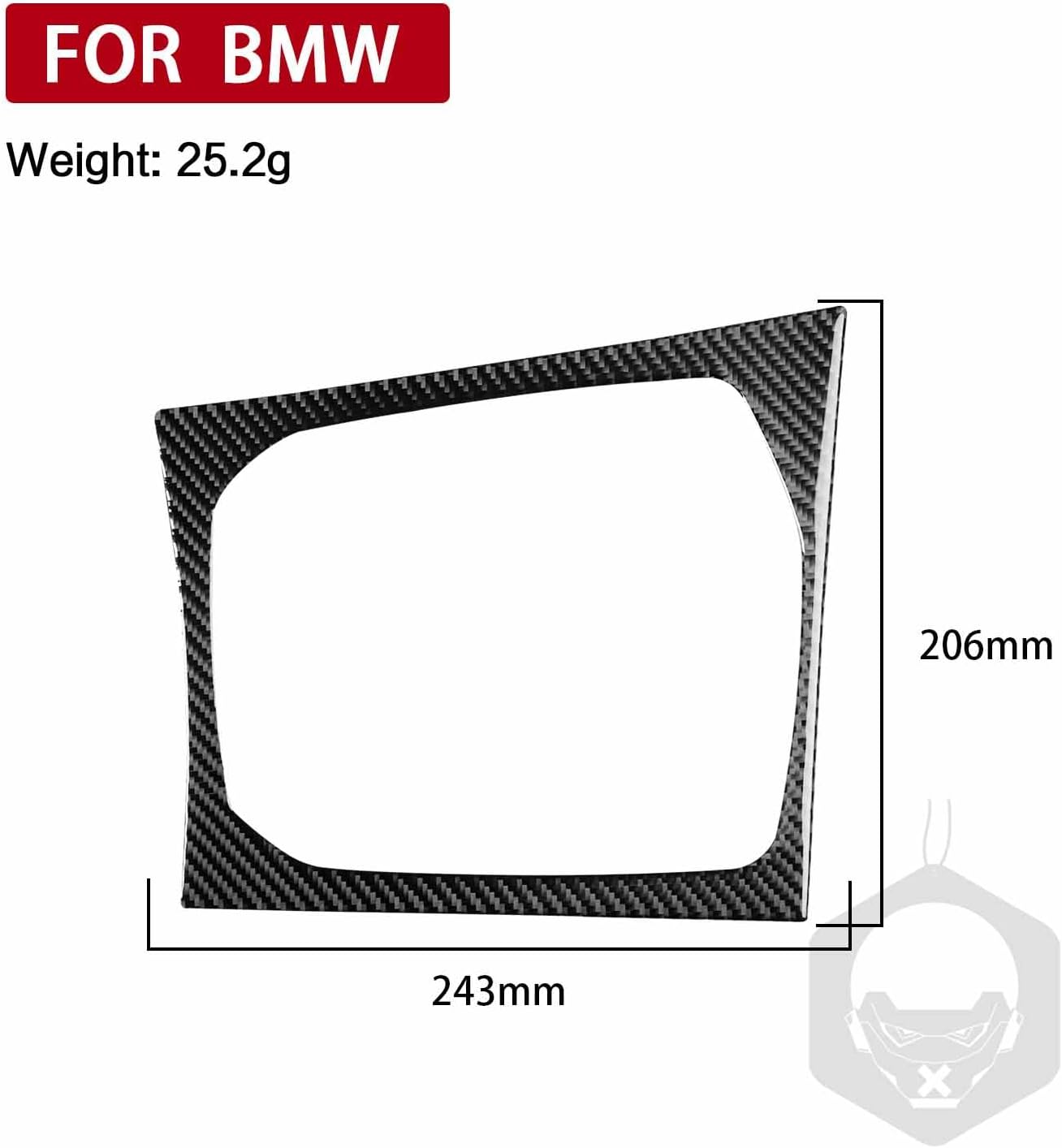 Carbon Fiber PC Vinyl Cover Trim Sticker Accessories Decoration Compatible with BMW 8 Series 2019-2023 Black. (Gear Shift Dashboard Frame 20)