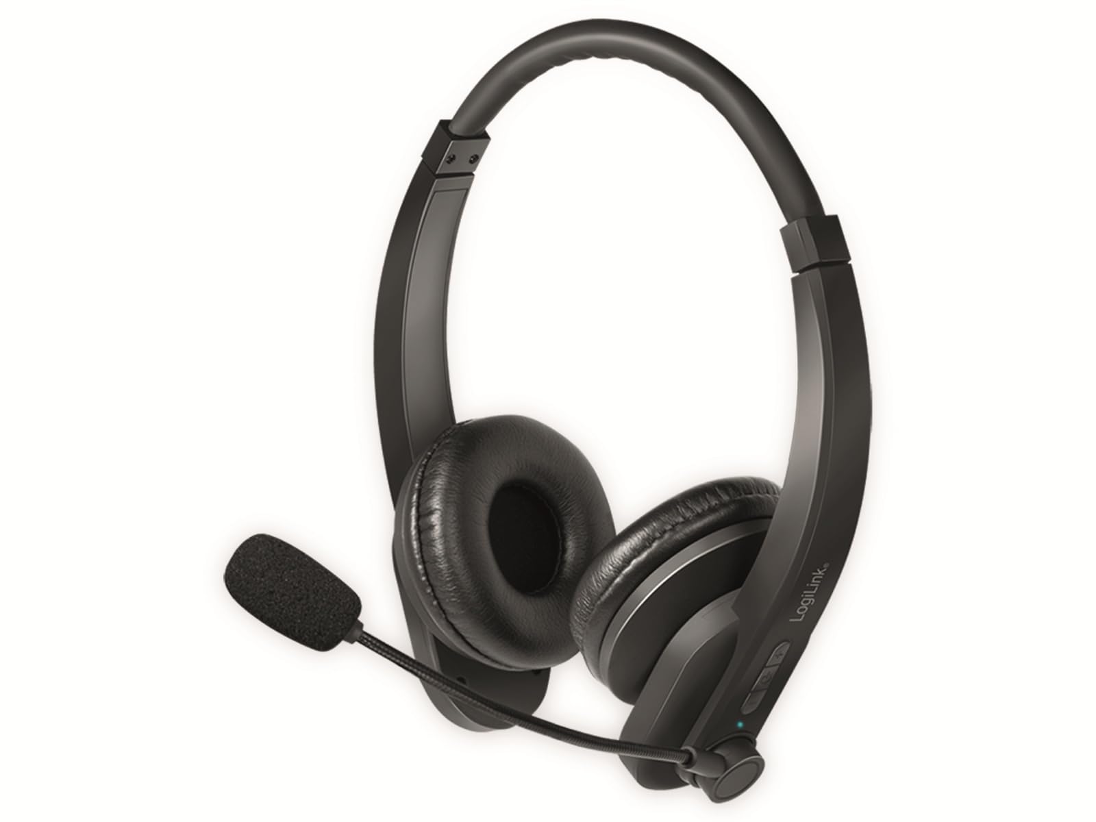 Logilink Bluetooth Stereo Headphones Headset with Microphone, Black Standard