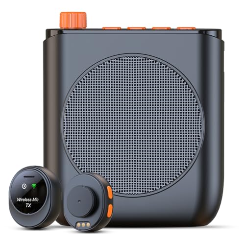 Voice amplifier with dual magnetic wireless mics
