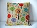 Cotton Linen Square Decorative Throw Pillow Case Cushion Cover Owls with Trees 18 "X18 "