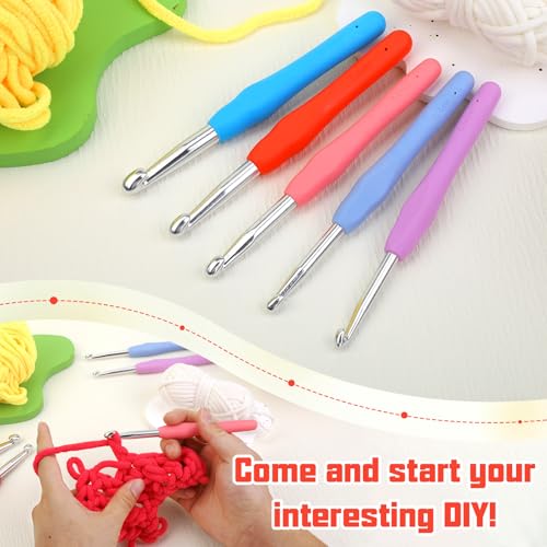 Image of Crochet Hook, 9.0 mm Ergonomic Crochet Hook, Crochet Needles for Arthritic Hands, Knitting Needles with Soft Handle Beginners and Experienced Hobbyists (9.0 mm)
