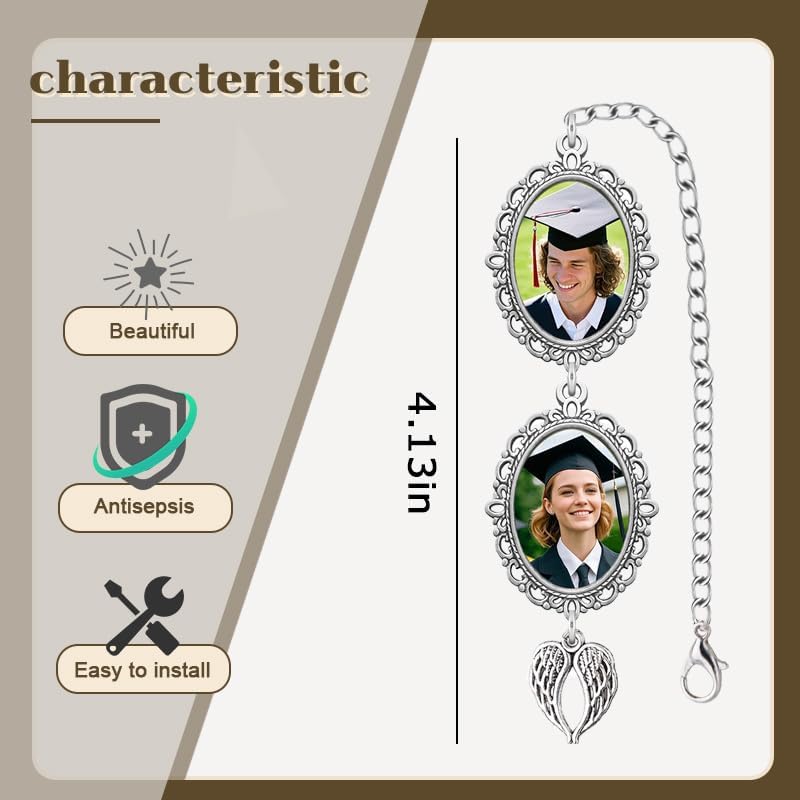 Personalized Graduation Tassel Photo Charm Custom Memorial Graduation Cap Tassel - Image 2