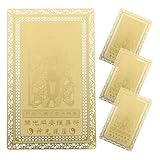 DEARMAMY 4 Stück Feng Shui Kupfer Amulett Tai Sui Schutzkarte Jahr Des Pferdes Glücksbringer Wen Zhe Fengshui Glückskarte für Harmonie Wohlstand und Schutz