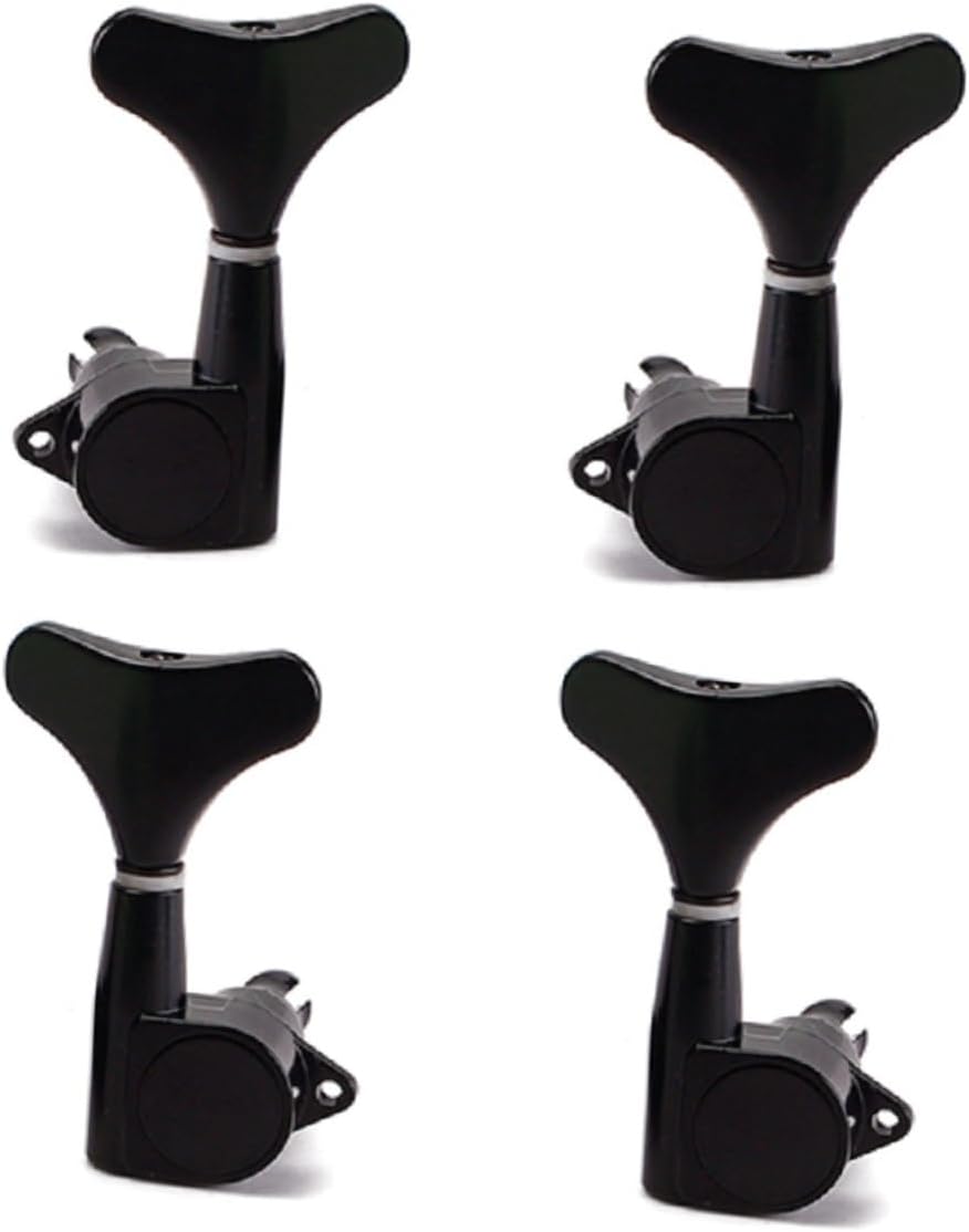 4pcs Guitar Bass Tuners Left and Right Ratio Headstock Sealed Tuning Key Pegs Machine Head Replacement for Electric Bass