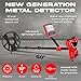 RipTic Metal Detector for Adults with Pin Pointer - Waterproof Metal Detector, Pinpointer with 5 Modes, Headphones, Bag, Dagger,Adults Professional, Beach, ip68 Coil,Gold Detector