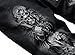 DANT BULUN Men's Fashion Casual Printed Jeans Stretch Skinny Denim Jogger Pants (Black90034,40)