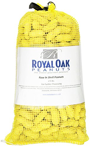 Royal Oak Raw In-Shell Peanuts, 2.5 Pound Bags (Pack of 3)
