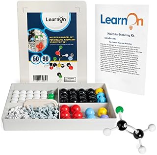 LearnOn Organic Chemistry Molecular Model Kit Set for Ochem Students with User Guide
