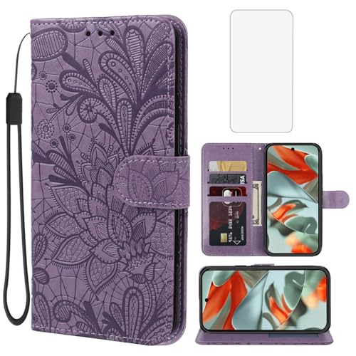 Coque pour Pixel 9 Pro XL Google avec porte-cartes et verre trempé pour vos sorties et voyages