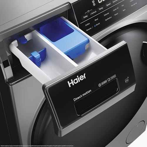 Haier I-Pro Series 5 Freestanding Washer Dryer, 8 Kg Wash + 6 Kg Dry, 1400 RPM, Direct Motion Motor, Wi-Fi, I-Refresh & Anti-Bacterial Treatment, Anthracite, 60x62x85 cm - HWD80-B14959S8NU1 - Image 5