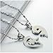 SunnyHouse His & Hers Matching Set Open Your Heart Couple Pendant Necklace Simple Love Style in a Gift Box (A Set)