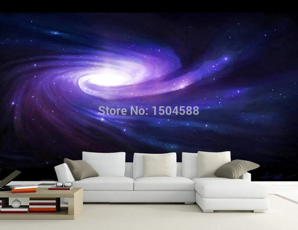 Papier peint galaxie 3D espace 400x280 cm pour habillage mural de salon