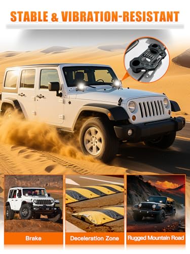 Image of UNI-SHINE 2-Pack Hood Mounting Brackets for Light Bar Fit for Jeep Wrangler JL JLU Gladiator JT 2018-2026 Aluminum A-Pillar Auxiliary Cowl Mounts for LED Pod & Ditch Lights