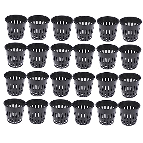TOYANDONA 24pcs Hydroponics Net Pots for Planters Plastic Garden Pots Water Planting Cups Soilless Culture Buckets