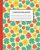 Groovy Daisy Composition Book Wide Ruled: Aesthetic Preppy Wide Lined Notebook Journal | Cute Blank Workbook for Girls Boys Kids Teens College Students | School Supplies