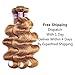 Valentines Day Gifts Aigemei Peruvian Virgin Hair Body Wave Honey Blonde 1 Bundle 100% Unprocessed Body Wavy Human Hair Extensions(12 Inch,Honey Blonde Color 27)