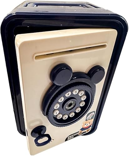 Miniatura 6 de Hucha de dinero con ratón, caja de ahorros seguros para niños, cajero automático para facturas de dinero real, banco de monedas actualizado con