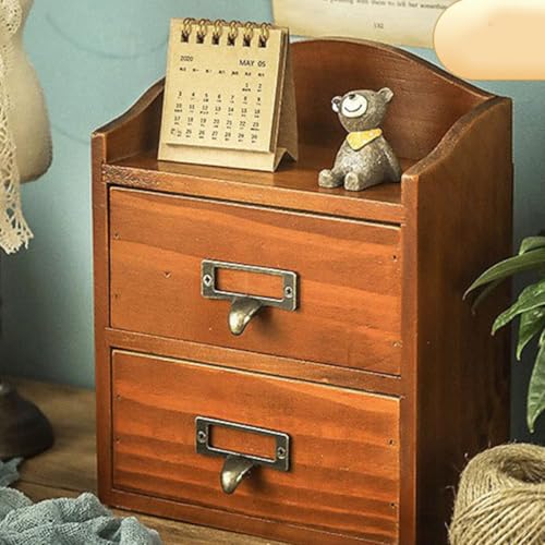 Unité de rangement de bureau marron rustique en bois pour désencombrer le salon