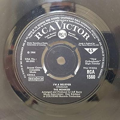 THE MONKEES I'm a believer. I'm not your stepping stone. VINYL 7&rdquo; SINGLE. RCA1560